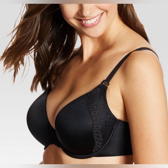 Maidenform Women's Custom Lift Natural Boost Demi 34D Push up Bra Black - Picture 6 of 7